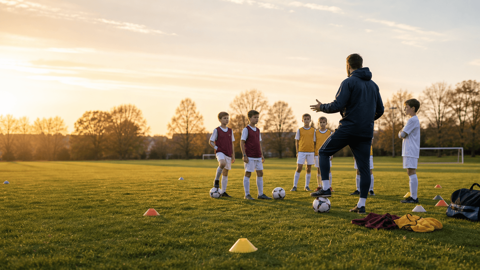 Field Olympic Juniors coach working with players